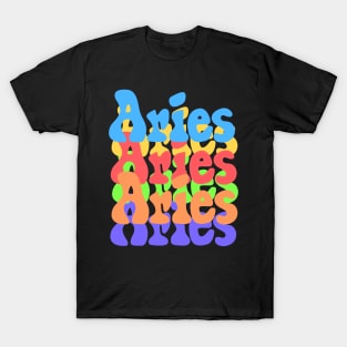 Rainbow Popart Aries T-Shirt